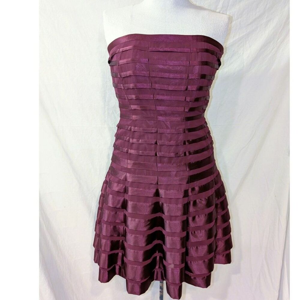 Cartise Plum Strapless Dress, size 4